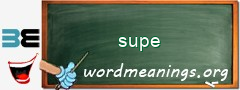 WordMeaning blackboard for supe